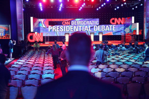 Democratic Presidential Candidates Hold First Debate In Las Vegas