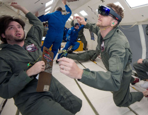 PHOTO DATE: 05-06-15 LOCATION: Ellington Field - NASA C-9 Aircraft SUBJECT: Reduced Gravity Office's JPL research flights. Flight 3 PHOTOGRAPHER(S): BILL STAFFORD