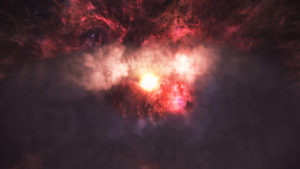 A still image from SPHERES: Songs of Spacetime by Eliza McNitt, an official selection of the New Frontier VR Experiences program at the 2018 Sundance Film Festival. All photos are copyrighted and may be used by press only for the purpose of news or editorial coverage of Sundance Institute programs. Photos must be accompanied by a credit to the photographer and/or 'Courtesy of Sundance Institute.' Unauthorized use, alteration, reproduction or sale of logos and/or photos is strictly prohibited.