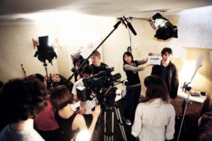 "Right before a take, marker has snapped and it's time for action.Shot on a real set at high iso, some noise, view at 100%.More filmmaking images:"